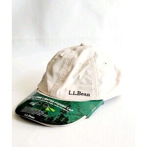 LL BEAN Brown LED Lighted Pathfinder Hat Baseball Flashlight Cap No Fly Zone